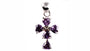 A Amethyst & White Cubic Zirconia Pendant.