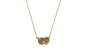 A Rose Gold Plate with white CZ Necklace