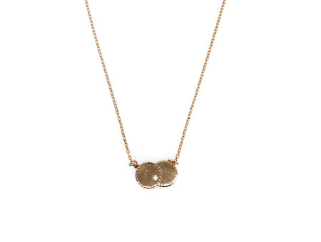A Rose Gold Plate with white CZ Necklace