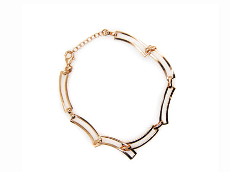 A Silver with Rose Gold Plate Bracelet