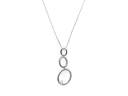 A White & White Cubic Zirconia Pendant.
