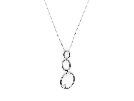 A White & White Cubic Zirconia Pendant.