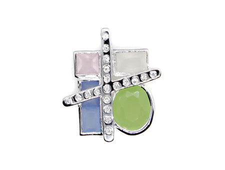 A White Cubic Zirconia Pendant.