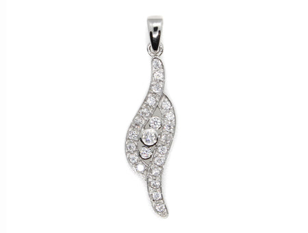 A White Cubic Zirconia Pendant.