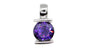 A Amethyst & White Cubic Zirconia Pendant.