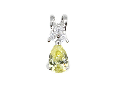 A Peridot & White Cubic Zirconia Pendant.