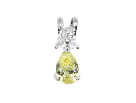 A Peridot & White Cubic Zirconia Pendant.