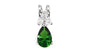 A Emerald & White Cubic Zirconia Pendant.