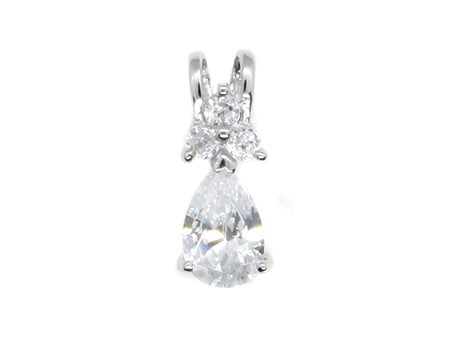 A White & White Cubic Zirconia Pendant.