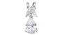 A White & White Cubic Zirconia Pendant.