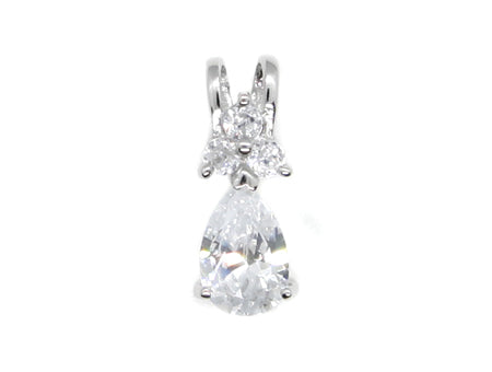 A White & White Cubic Zirconia Pendant.