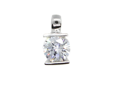 A White & White Cubic Zirconia Pendant.