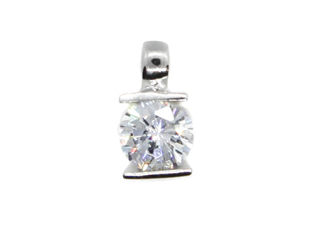 A White & White Cubic Zirconia Pendant.
