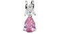 A Pink & White Cubic Zirconia Pendant.