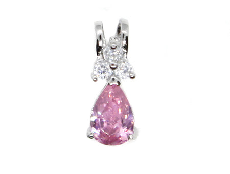A Pink & White Cubic Zirconia Pendant.
