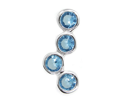 A Aquamarine & White Cubic Zirconia Pendant.