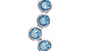 A Aquamarine & White Cubic Zirconia Pendant.