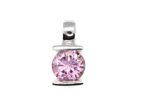A Pink & White Cubic Zirconia Pendant.