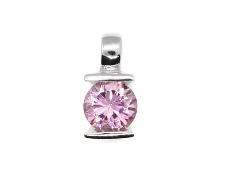 A Pink & White Cubic Zirconia Pendant.