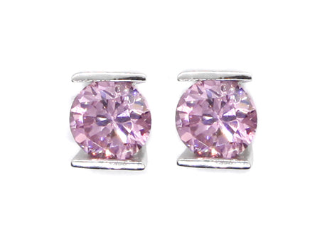 A Pink & White Cubic Zirconia Earring.
