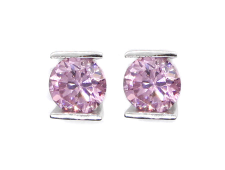 A Pink & White Cubic Zirconia Earring.