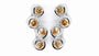 A Champagne & White Cubic Zirconia Earring.