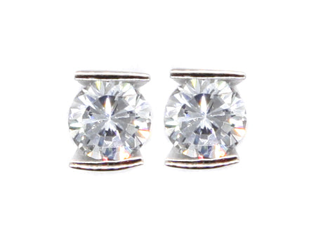 A White & White Cubic Zirconia Earring.