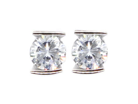 A White & White Cubic Zirconia Earring.