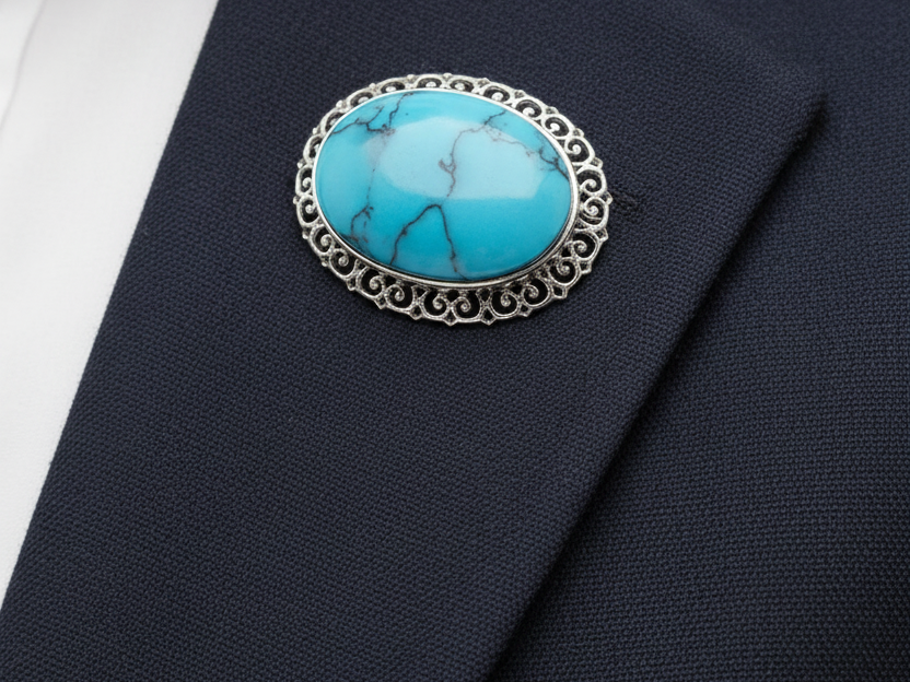 Torquoise Stone Brooche