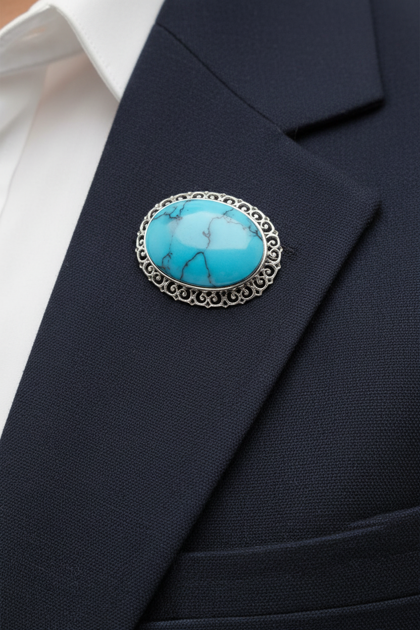 Torquoise Stone Brooche