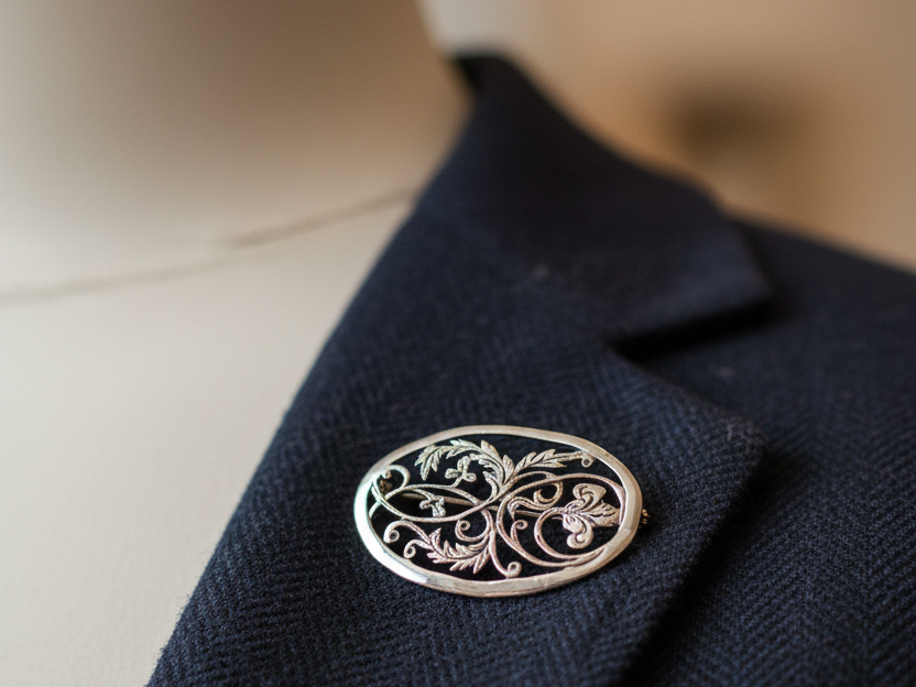 Simply Silver Brooch