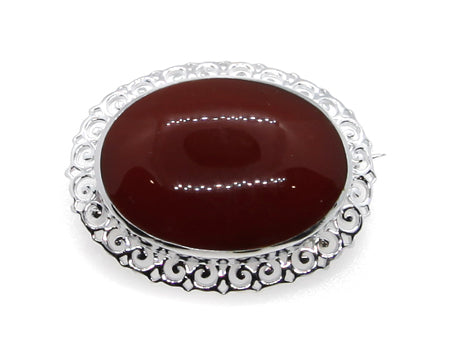 Brown Stone Brooche