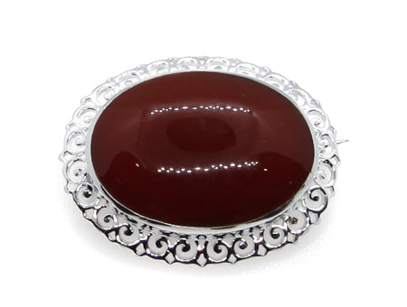 Brown Stone Brooche