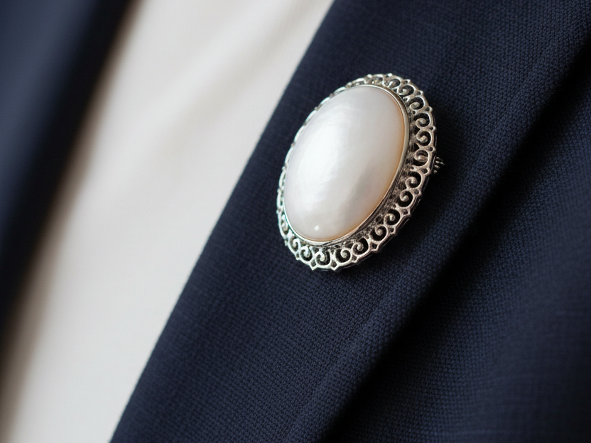 Pink Stone Brooche