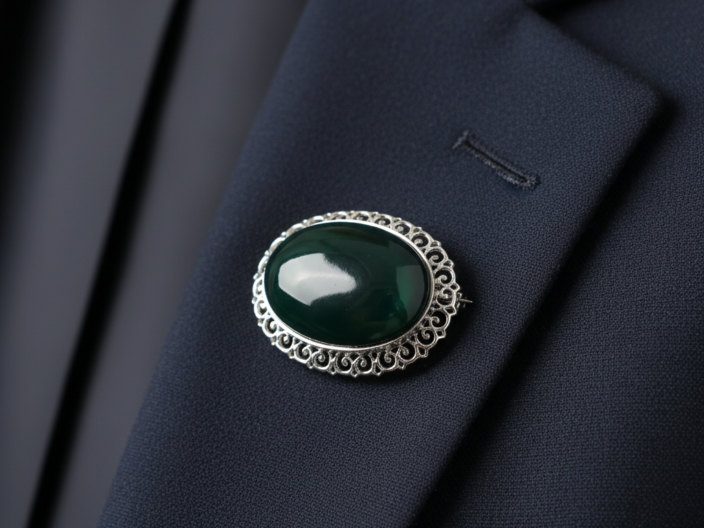 Green Stone Brooche