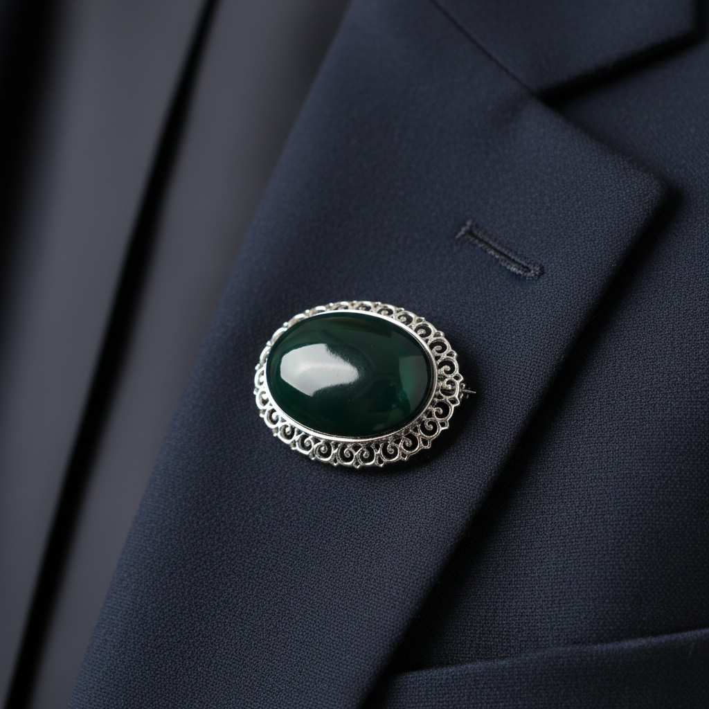 Green Stone Brooche