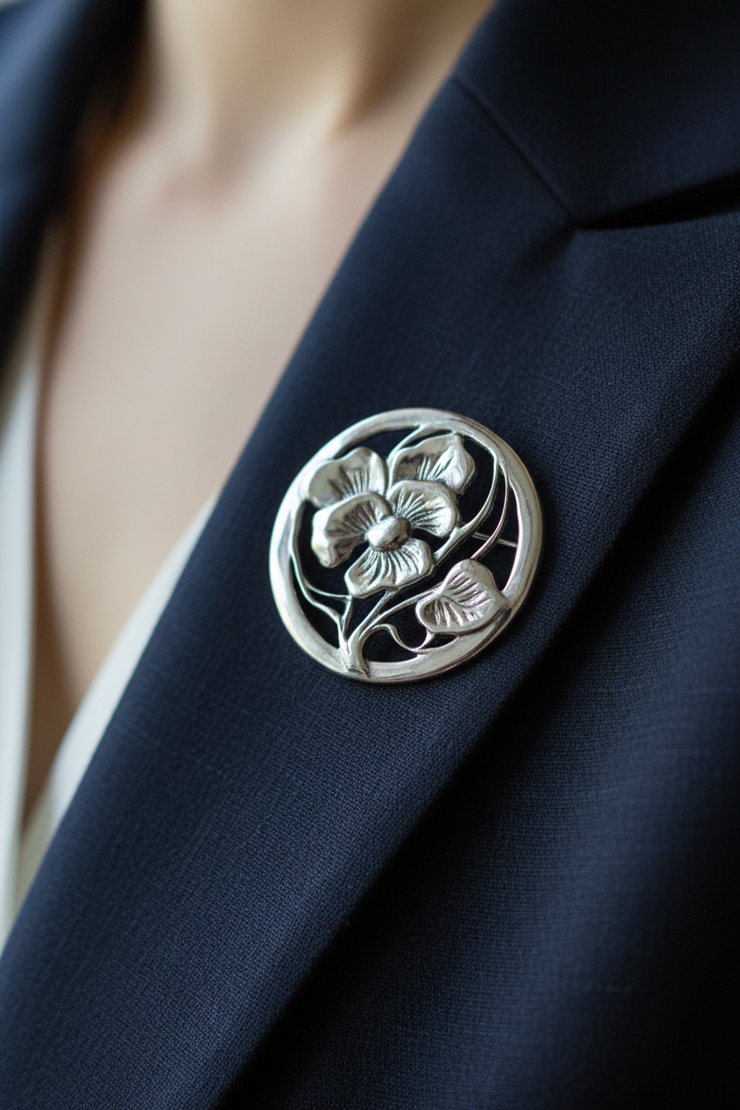 Simply Silver Brooch