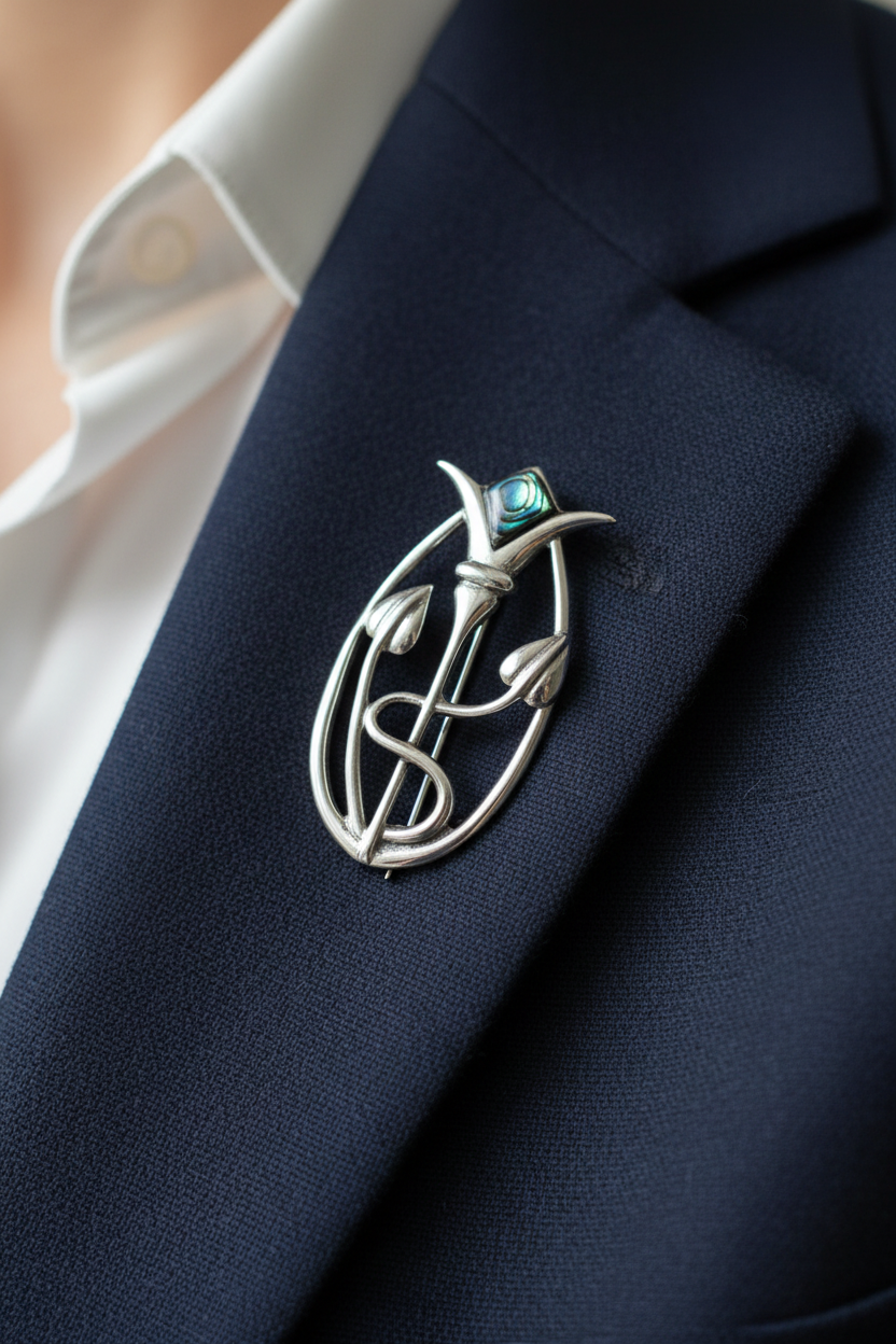 Simply Silver Brooch