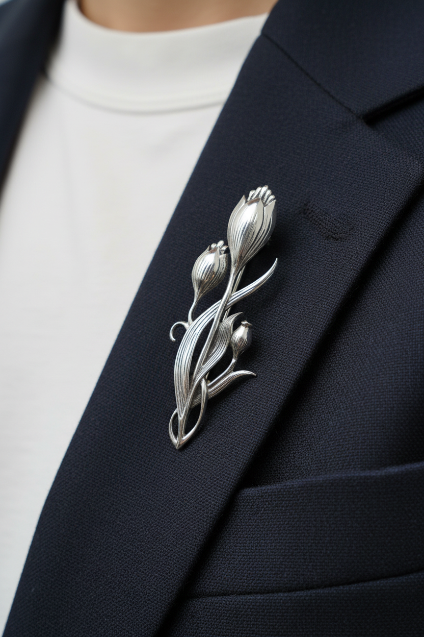 Simply Silver Brooch