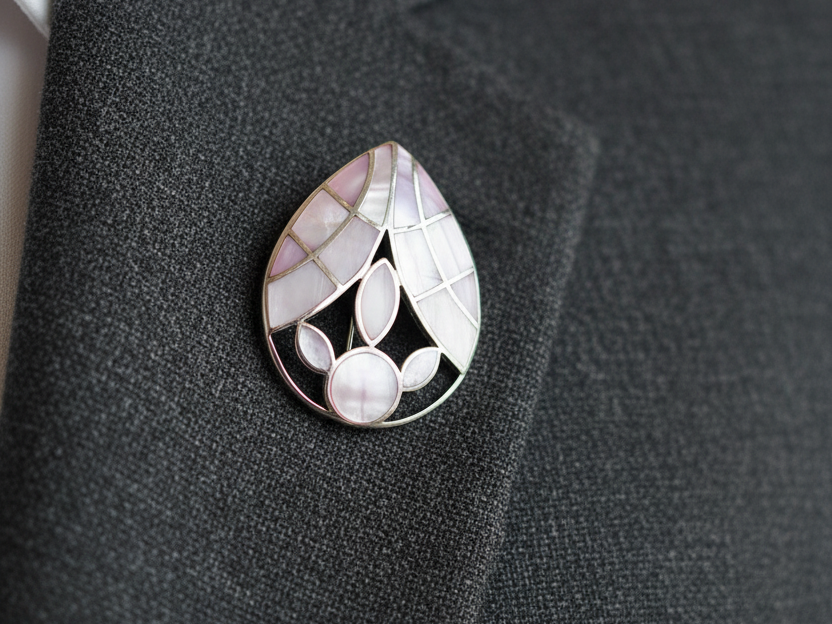 Pink Stone Brooche