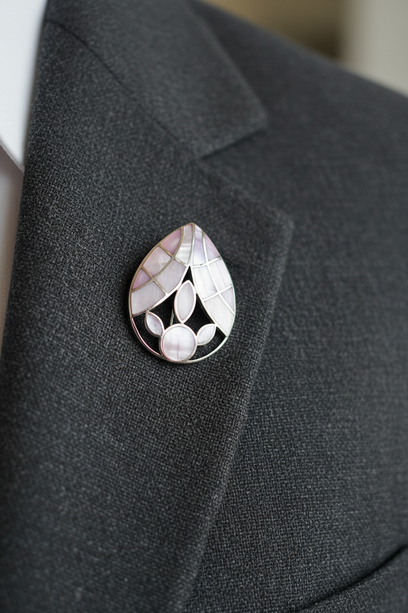 Pink Stone Brooche