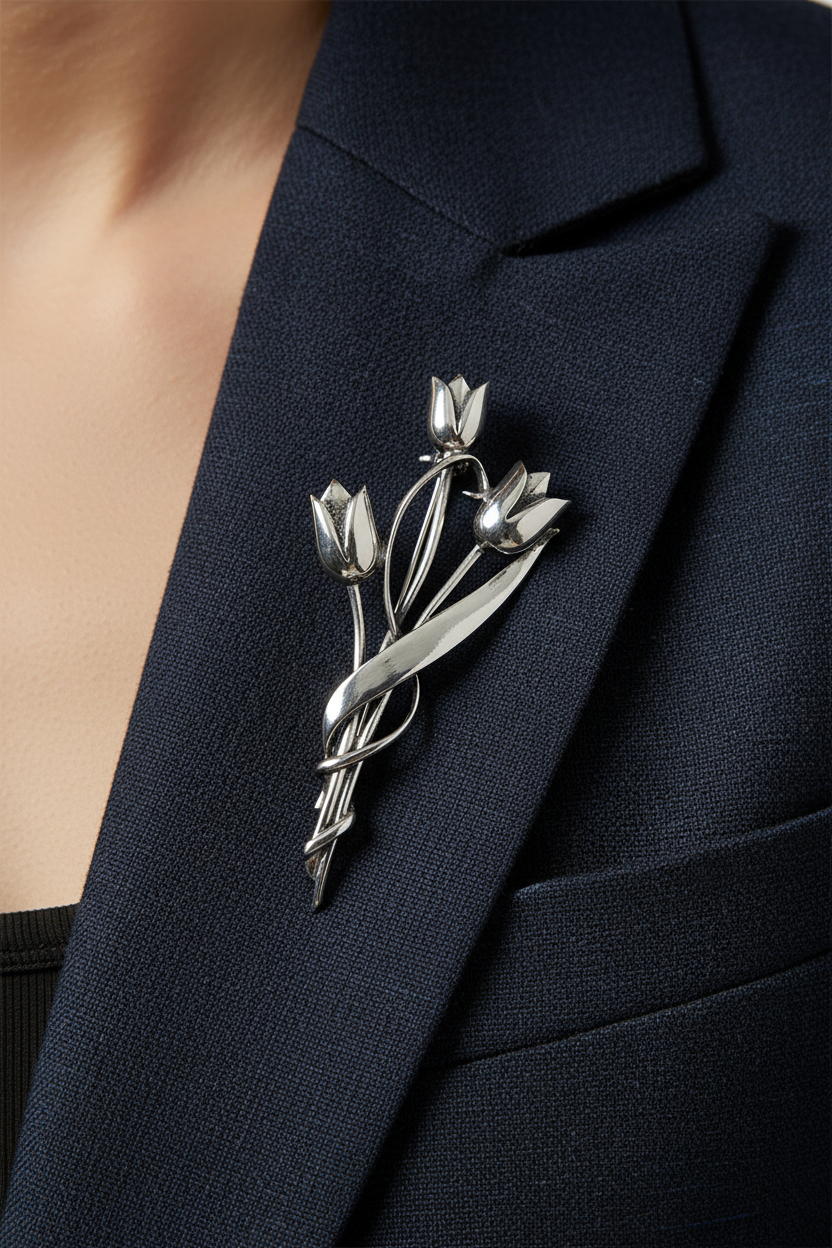 Simply Silver Brooch