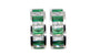 A Emerald & White Cubic Zirconia Earring.