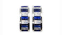 A Sapphire & White Cubic Zirconia Earring.