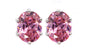 Pink Cubic Zirconia Silver Earring.