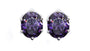 Amethyst  Cubic Zirconia Silver Earring.