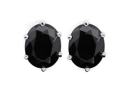 Black Cubic Zirconia Silver Earring.