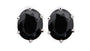 Black Cubic Zirconia Silver Earring.