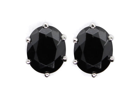 Black Cubic Zirconia Silver Earring.