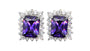 A Amethyst & White Cubic Zirconia Earring.